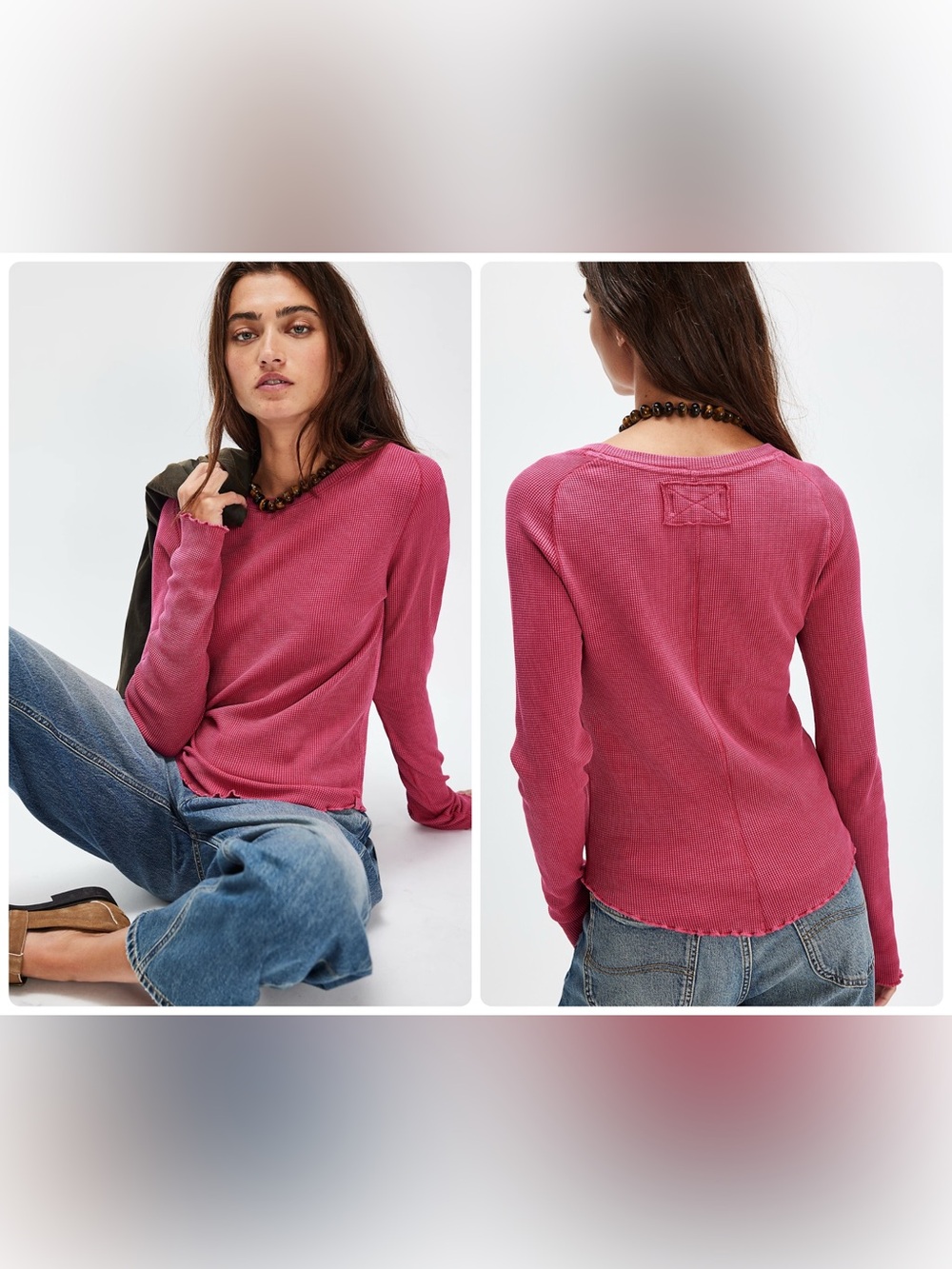 NWOT Free People We The Free Easy Does It Long Sleeve Tee